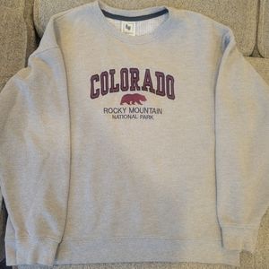 Colorado Rocky Mountain National Park Embroidered Crewneck Sweatshirt